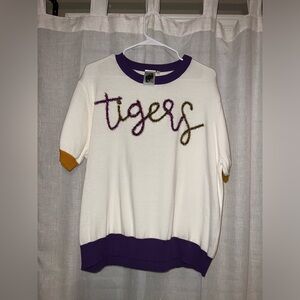 Queen of sparkles tiger LSU top